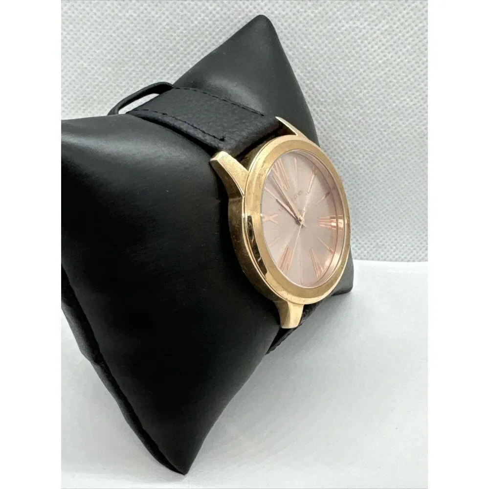 Michael Kors Hartman MK3491 Womens Black Leather Analog Dali Quartz Watch JNA385
